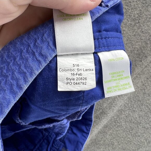 Lilly Pulitzer Shorts Womens 0 Blue Walsh Short Textured Cotton Seersucker - Picture 7 of 14